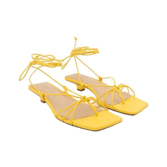 Veronica Beard Yellow Strappy Sandals - Picture 1 of 16